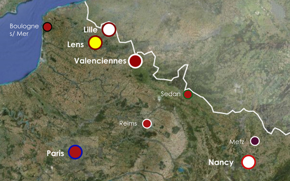 Géographie du football : La Ligue 1 française